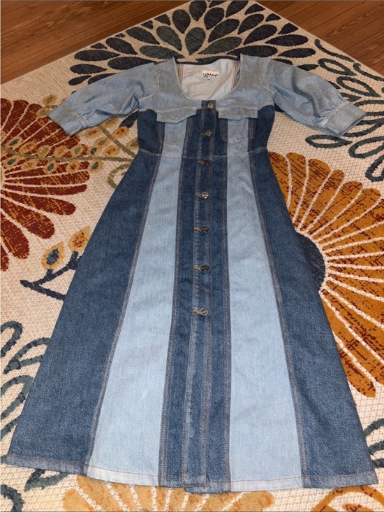 Ganni Dresses & Skirts - Ganni Two-Tone Denim Dress size 34